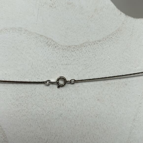 Vintage Oval Shape Turquoise & Lapis 925 Sterling Silver Necklace Size 3/4 inch - Picture 7 of 11